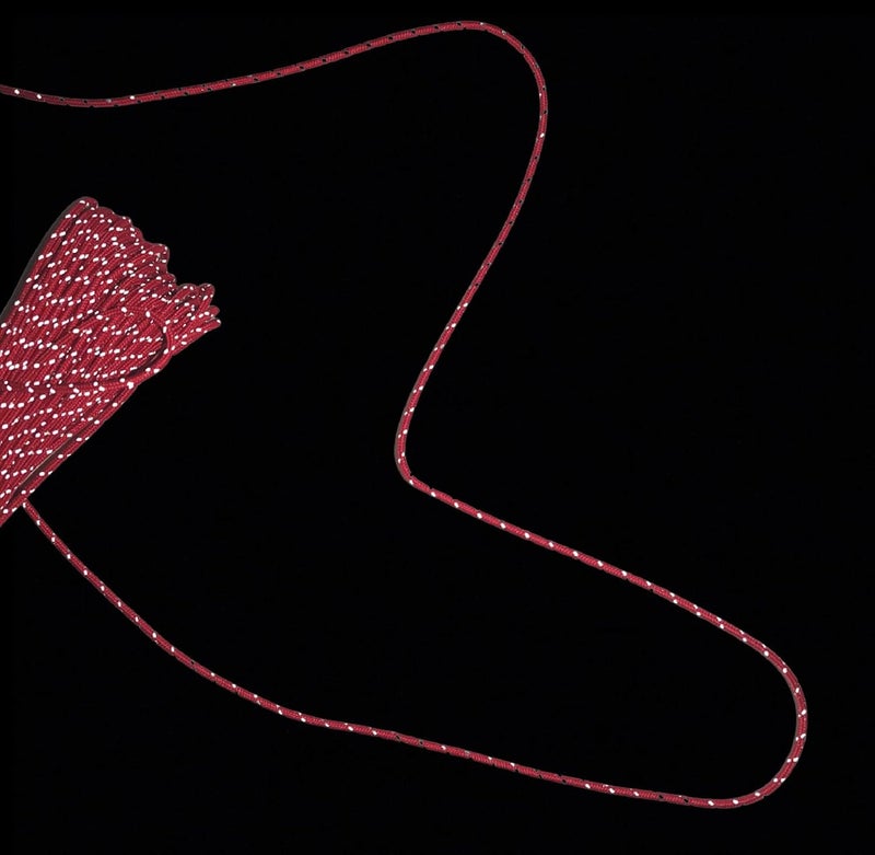 Legnowit 2mm Reflective Guyline Camping Paracord, Ultralight Thin Cord Rope for Tarp Rain Fly Tent Camping, 65 Feet (Red) - Image 5
